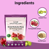 Ingredients dried kakdu plum pomegranate powder mask