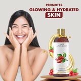 Rosehip oil glowing skin
