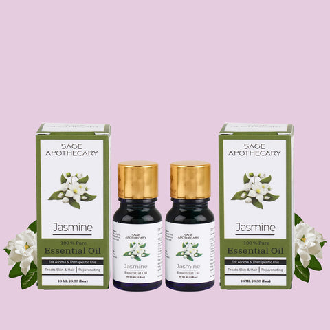 Sage Apothecary Jasmine essential oil (Pack of 2X10ml)