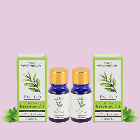 Sage Apothecary Tea Tree Essential Oil (Pack of 2X10ml)