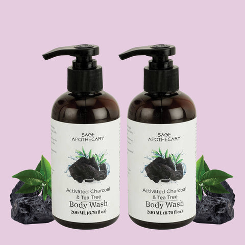 Charcoal and tea tree body wash pack of 2