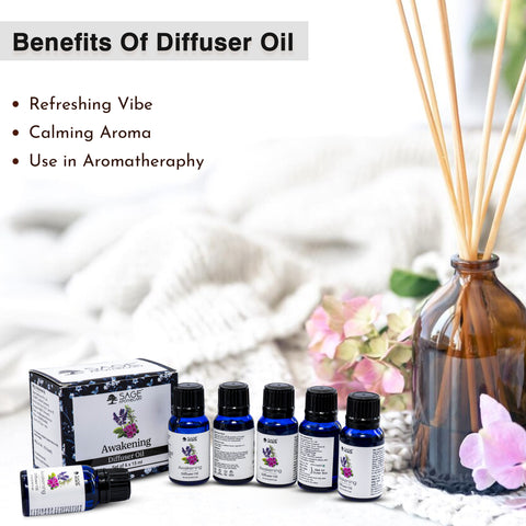 Sage Apothecary Blend Essential Diffuser Oil, Awakening Diffuser Oil 15ML Pack of 6