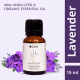 Sage Apothecary 100% Pure & Natural Lavender Essential Oil for Helps to Hair Growth, Skin care, Facecare, Acne care, Aroma Oil for Diffuser, Home Fragrance - 15 ml