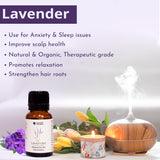 Sage Apothecary 100% Pure & Natural Lavender Essential Oil for Helps to Hair Growth, Skin care, Facecare, Acne care, Aroma Oil for Diffuser, Home Fragrance - 15 ml