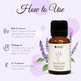 Sage Apothecary 100% Pure & Natural Lavender Essential Oil for Helps to Hair Growth, Skin care, Facecare, Acne care, Aroma Oil for Diffuser, Home Fragrance - 15 ml