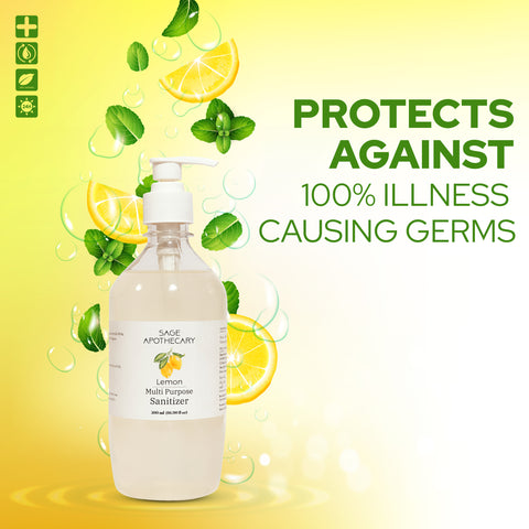 Lemon Hand Sanitizer Kills Germs Instantly