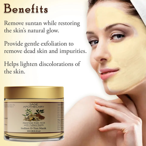 Benefits indian d tan mask