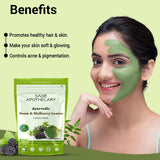 Benefits of neem mulberry leaves powder face mask