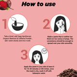 How to use beetroot caffeine face mask