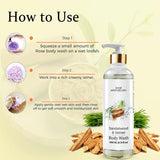 How to use sandal and vetiver body wash