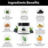 Ingredients of charcoal tea tree mud mask