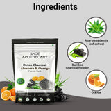 Ingredients charcoal aloevera orange face mask
