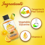 Ingredints tangerine and pear body wash