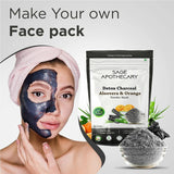 Make your own charcoal aloevera orange face mask