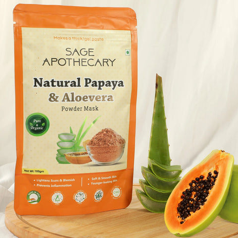 Natural papaya and aloevera powder mask