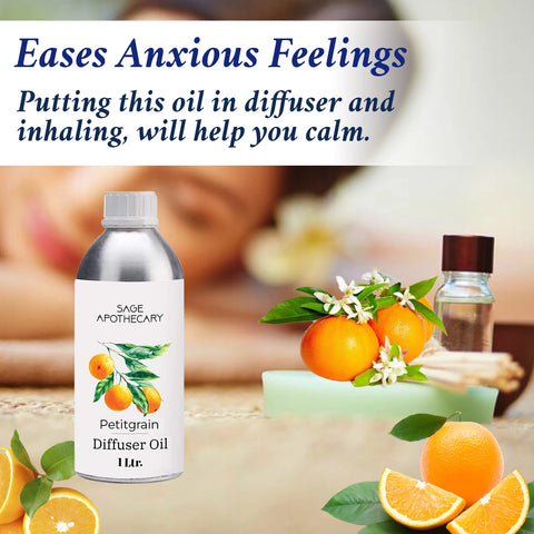 Petitgrain Diffuser Oil For Relax Calm Mood, Natural Homely Fragrance