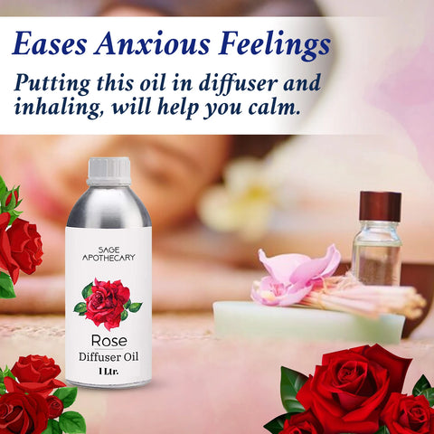 Rose diffuser oil eases anxious