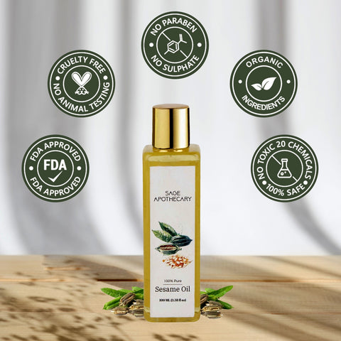 Sage apothecary sesame oil stamp
