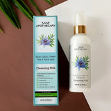 Sage Apothecary Blue lotus green tea & aloe vera cleansing milk, 100ml