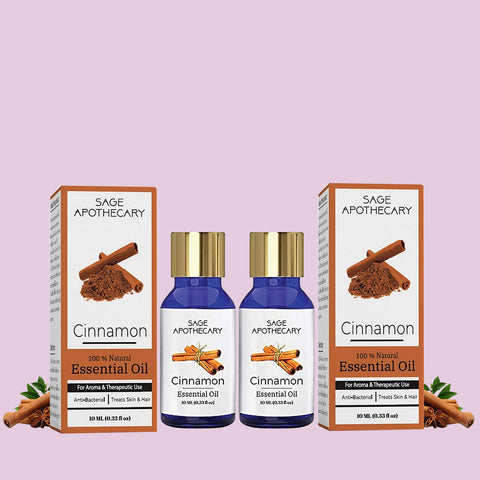 Sage Apothecary Cinnamon Essential Oil (Pack of 2X10ml)