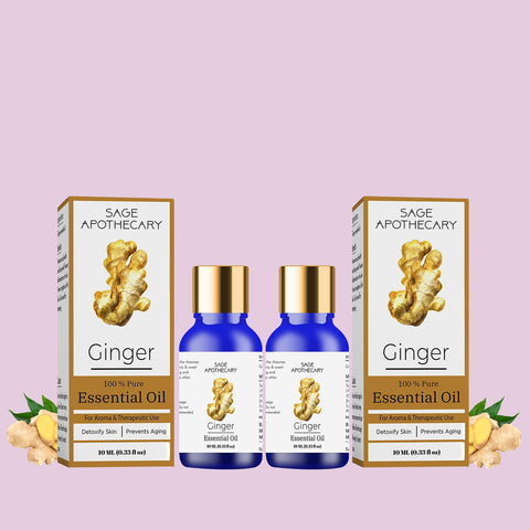 Sage Apothecary Ginger Essential Oil (Pack of 2X10ml)