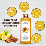 Sage Apothecary Lemon Cinnamon Massage Oil