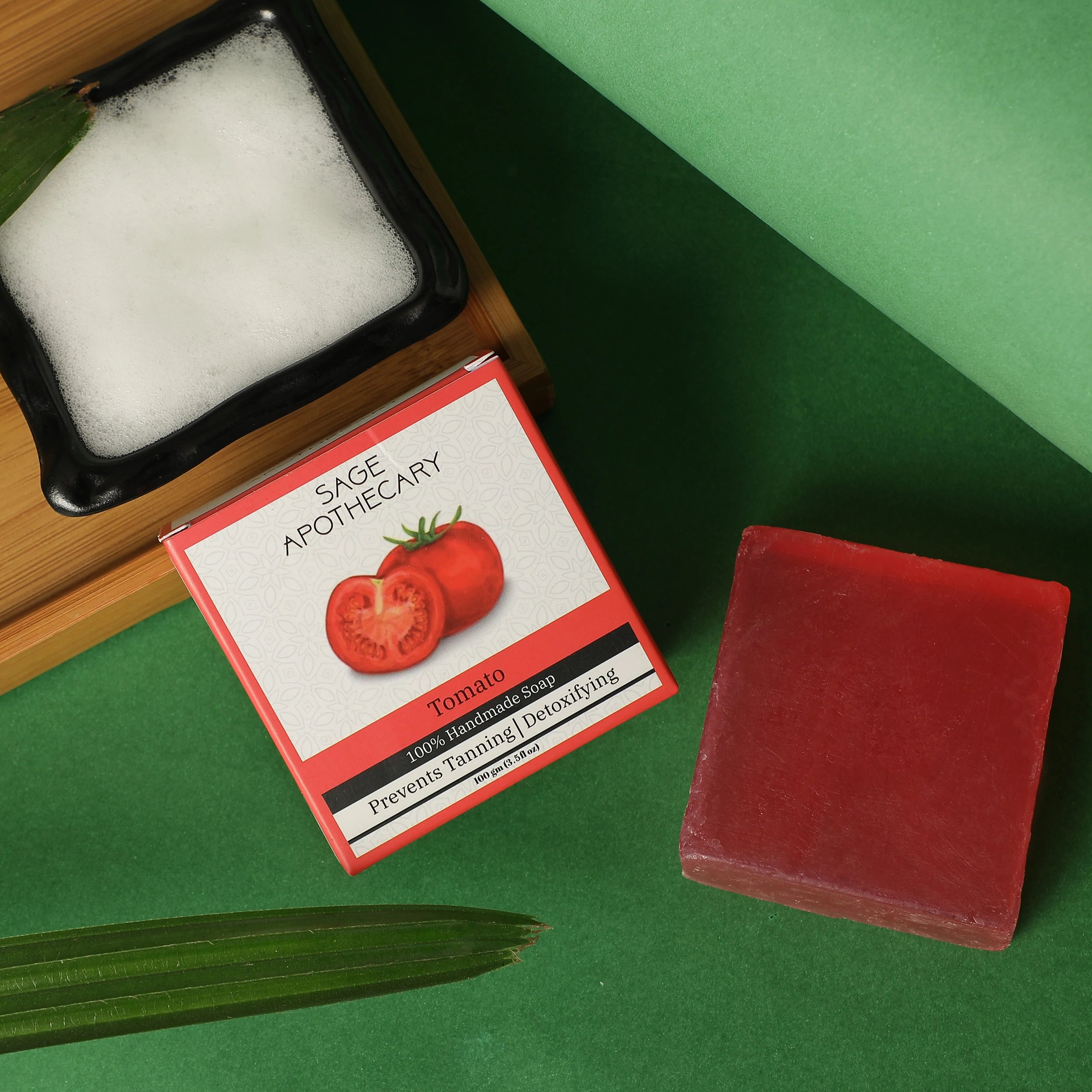 Tomato Handmade Soap PACK OF 3X100GM Sage Apothecary