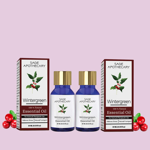 Sage Apothecary Wintergreen essential oil (Pack of 2X10ml)