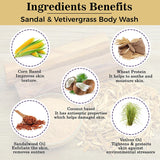 Sandalwood vetivergrass body washing benefits