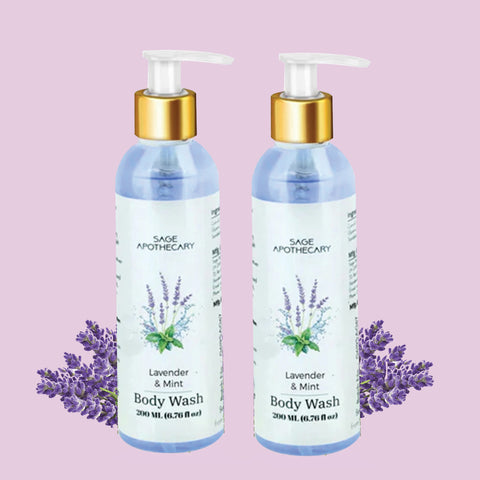 Lavender and mint body wash pack of 2