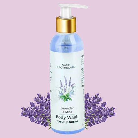 Lavender and mint body wash
