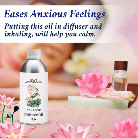 pink lotus diffuser oil eases anxious