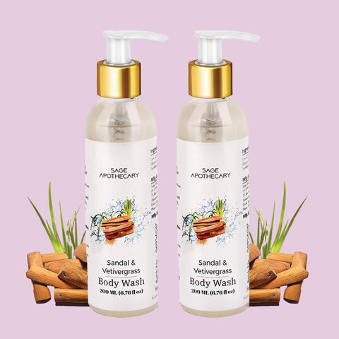 Sandal vetivergrass body wash pack of 2